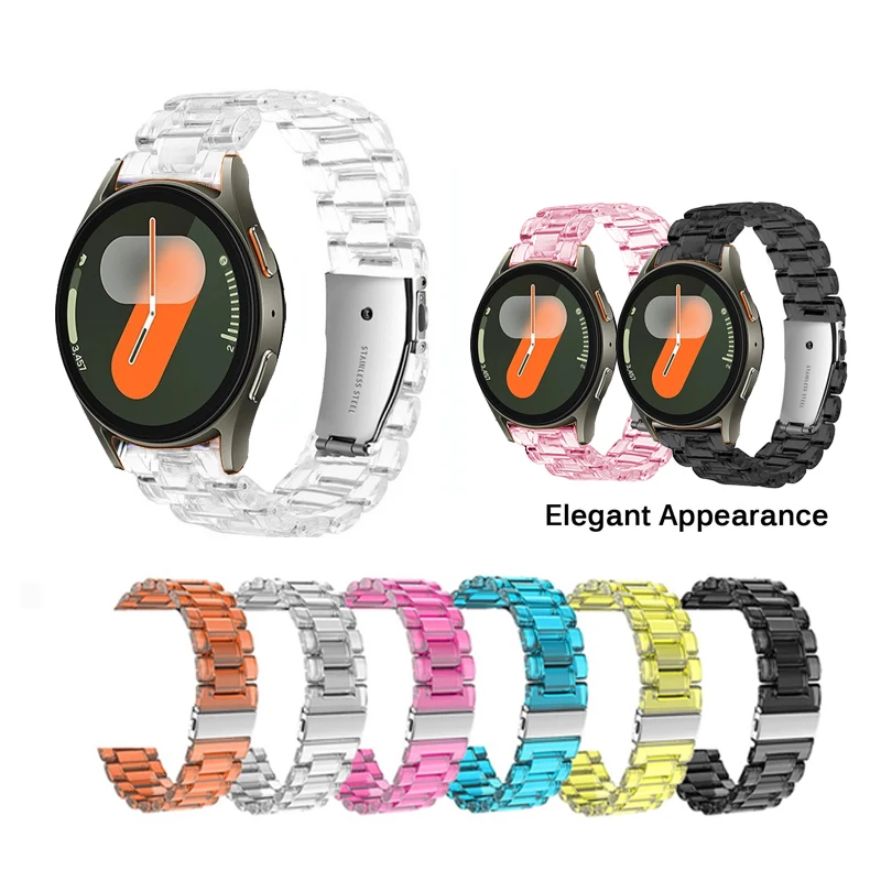 Transparent Resin Strap Band for Samsung Galaxy Watch 7 40mm 44mm / FE / 6 / 5 / pro / 4 / 6 Classic 43mm 47mm / 20mm Bracelet
Transparent Resin Strap Band for Samsung Galaxy Watch 7 40mm 44mm / FE / 6 / 5 / pro / 4 / 6 Classic 43mm 47mm / 20mm Bracelet