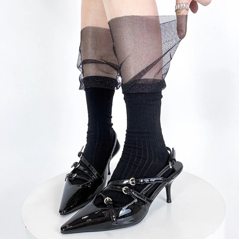 Soft Sweet Lolita JK Calf Socks Thin Cotton Thin Long Socks Japanese Solid Color Splicing Lace Mesh Socks Spring Summer
Soft Sweet Lolita JK Calf Socks Thin Cotton Thin Long Socks Japanese Solid Color Splicing Lace Mesh Socks Spring Summer