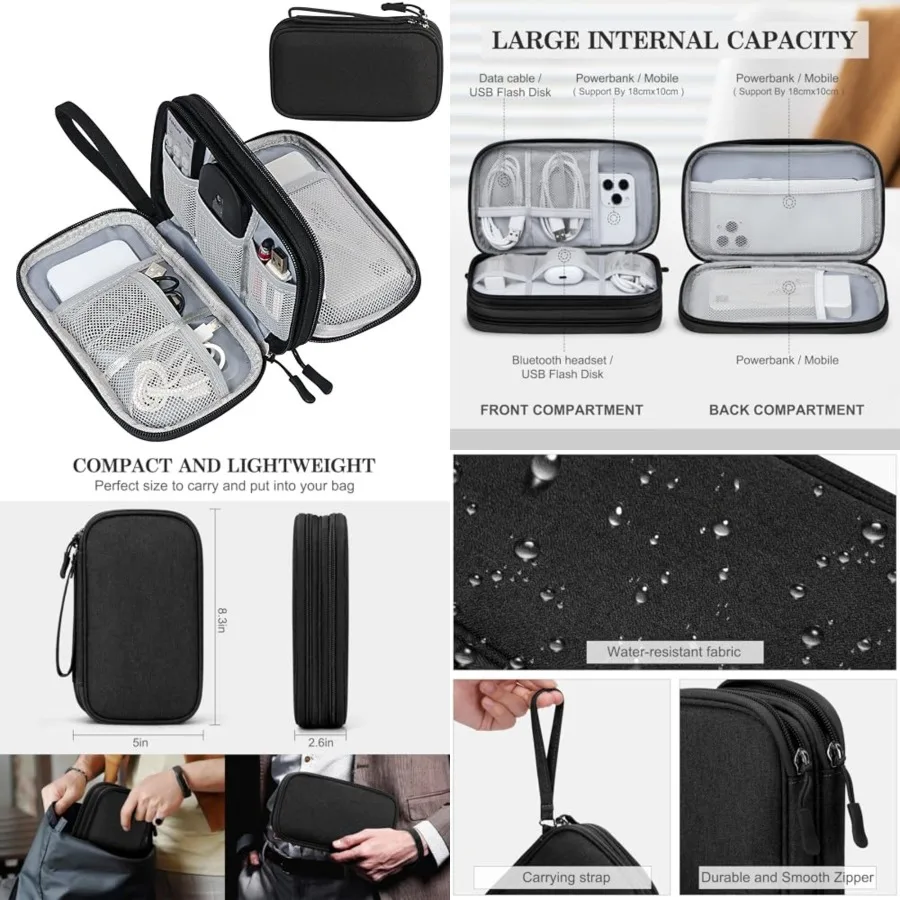 Electronic Organizer, Travel Cable Organizer Bag Pouch Electronic Accessories Carry Case Portable Waterproof Double Layers Stor
Electronic Organizer, Travel Cable Organizer Bag Pouch Electronic Accessories Carry Case Portable Waterproof Double Layers Stor