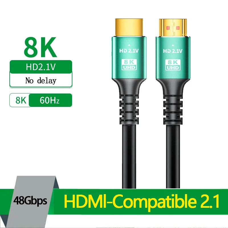 8K HDMI-compatible Cable For TV Box PS5 Laptop High Speed Certified 8K@60Hz HDTV 2.1 Cable 48Gbps eARC Dolby Vision Video Cord
8K HDMI-compatible Cable For TV Box PS5 Laptop High Speed Certified 8K@60Hz HDTV 2.1 Cable 48Gbps eARC Dolby Vision Video Cord
