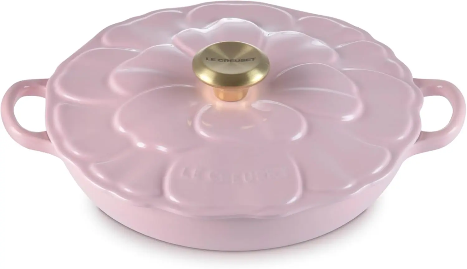 Enameled Cast Iron Signature Petal Braiser, 2.25 qt., Chiffon Pink w/Light Gold Knob
Enameled Cast Iron Signature Petal Braiser, 2.25 qt., Chiffon Pink w/Light Gold Knob