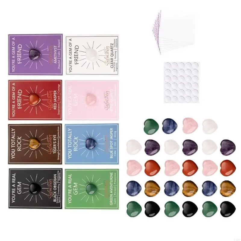 24/48Pcs Heart Natural Stone Charm with Inspirational Card For Children School Valentine's Day Exchange Gift KXRE
24/48Pcs Heart Natural Stone Charm with Inspirational Card For Children School Valentine's Day Exchange Gift KXRE