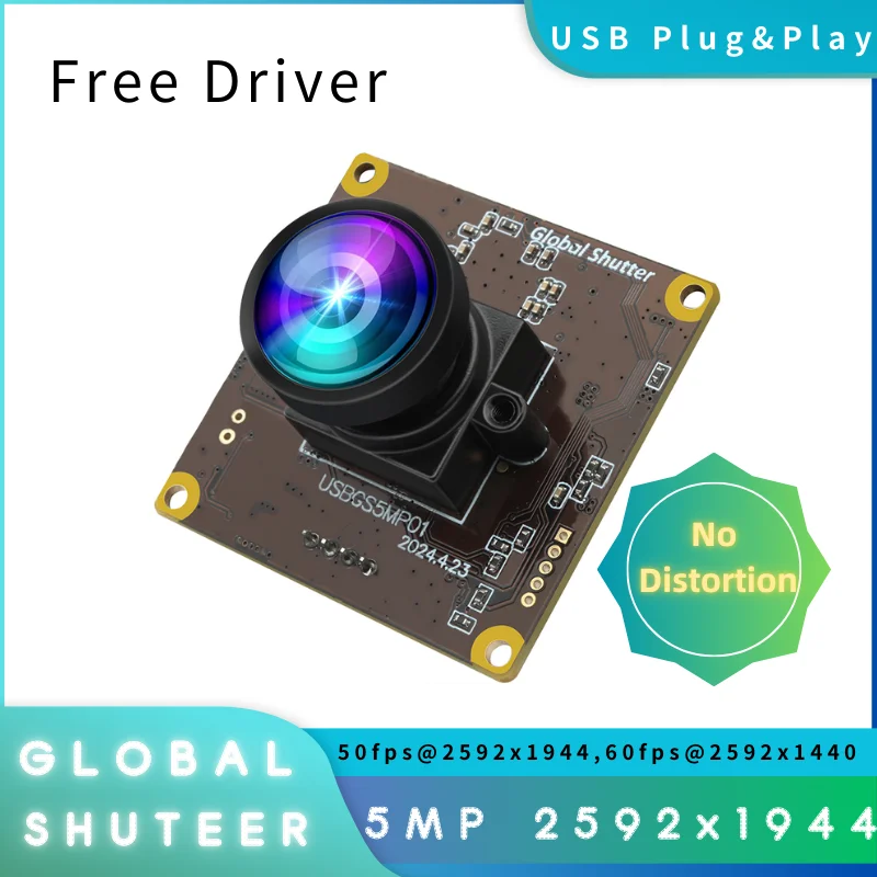 Global Shutter 5MP 2592x1944 Webcam High Frame Rate 50fps/60fps RGB USB Camera Module for 3D Printer, lasers
Global Shutter 5MP 2592x1944 Webcam High Frame Rate 50fps/60fps RGB USB Camera Module for 3D Printer, lasers