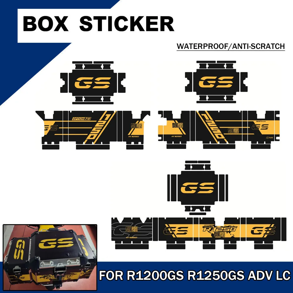 Motorcycle Trunk Stickers ADV Aluminum Box 40 Yesr GS Panniers Decal Decoration For BMW R1200GS R1250GS Adventure 2014-2023 2024
Motorcycle Trunk Stickers ADV Aluminum Box 40 Yesr GS Panniers Decal Decoration For BMW R1200GS R1250GS Adventure 2014-2023 2024