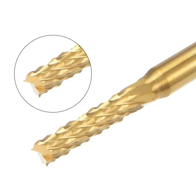 AB08-10PCS Titanium Coat Carbide End Mill Engraving Milling Cutter CNC Router Bits For PCB Machine, 1/8 Inch Shank
AB08-10PCS Titanium Coat Carbide End Mill Engraving Milling Cutter CNC Router Bits For PCB Machine, 1/8 Inch Shank