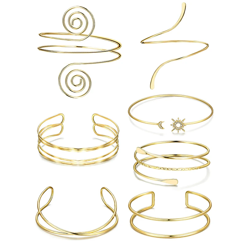 FTCY 7 Pcs Arm Cuff Bracelets for Women Gold Upper Arm Cuff Bangle Band Armlet Adjustable Women's Jewelry Gifts
FTCY 7 Pcs Arm Cuff Bracelets for Women Gold Upper Arm Cuff Bangle Band Armlet Adjustable Women's Jewelry Gifts