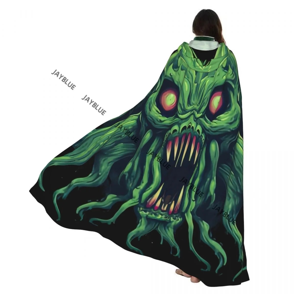 Long Cape Cloak Green Cthulhu Octopus With Tentacles And Teeth Hooded Cloak Coat Autumn Hoodies
Long Cape Cloak Green Cthulhu Octopus With Tentacles And Teeth Hooded Cloak Coat Autumn Hoodies