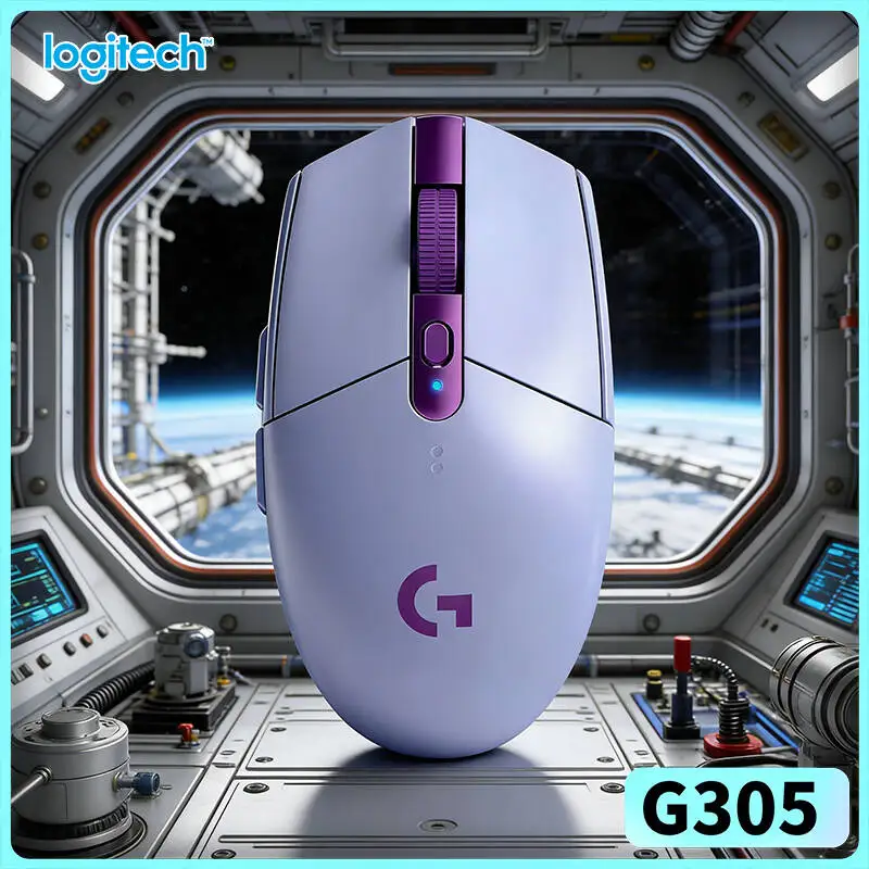 Logitech G305 Gaming Mouse with LIGHTSPEED Wireless Tech, 12000 DPI HERO Sensor, 6 Customizable Buttons, 250h Battery, PC Mac