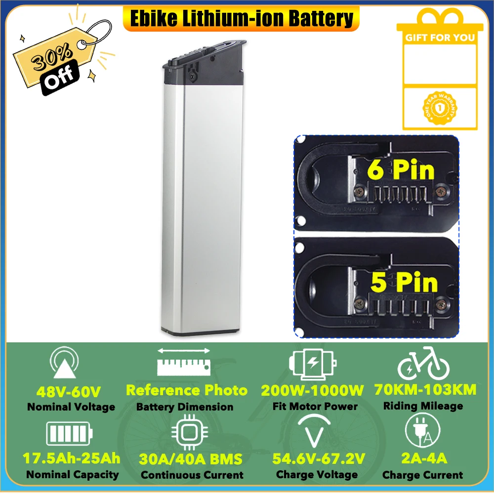 Powerful 48V 17.5Ah 20Ah 23Ah 25Ah Upgraded Lithium-ion Battery Pack for Ridstar H20Pro Folding Electric Bike
Powerful 48V 17.5Ah 20Ah 23Ah 25Ah Upgraded Lithium-ion Battery Pack for Ridstar H20Pro Folding Electric Bike