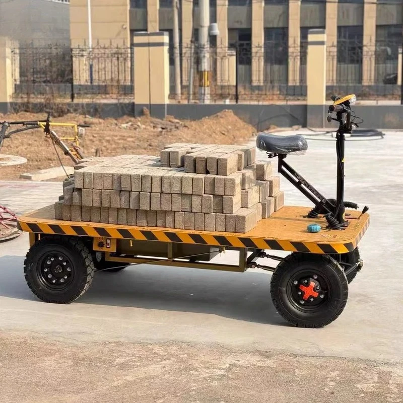 Four-wheeled electric transportation vehicle, 1000kg electric loading platform, with strong resistance capability
Four-wheeled electric transportation vehicle, 1000kg electric loading platform, with strong resistance capability