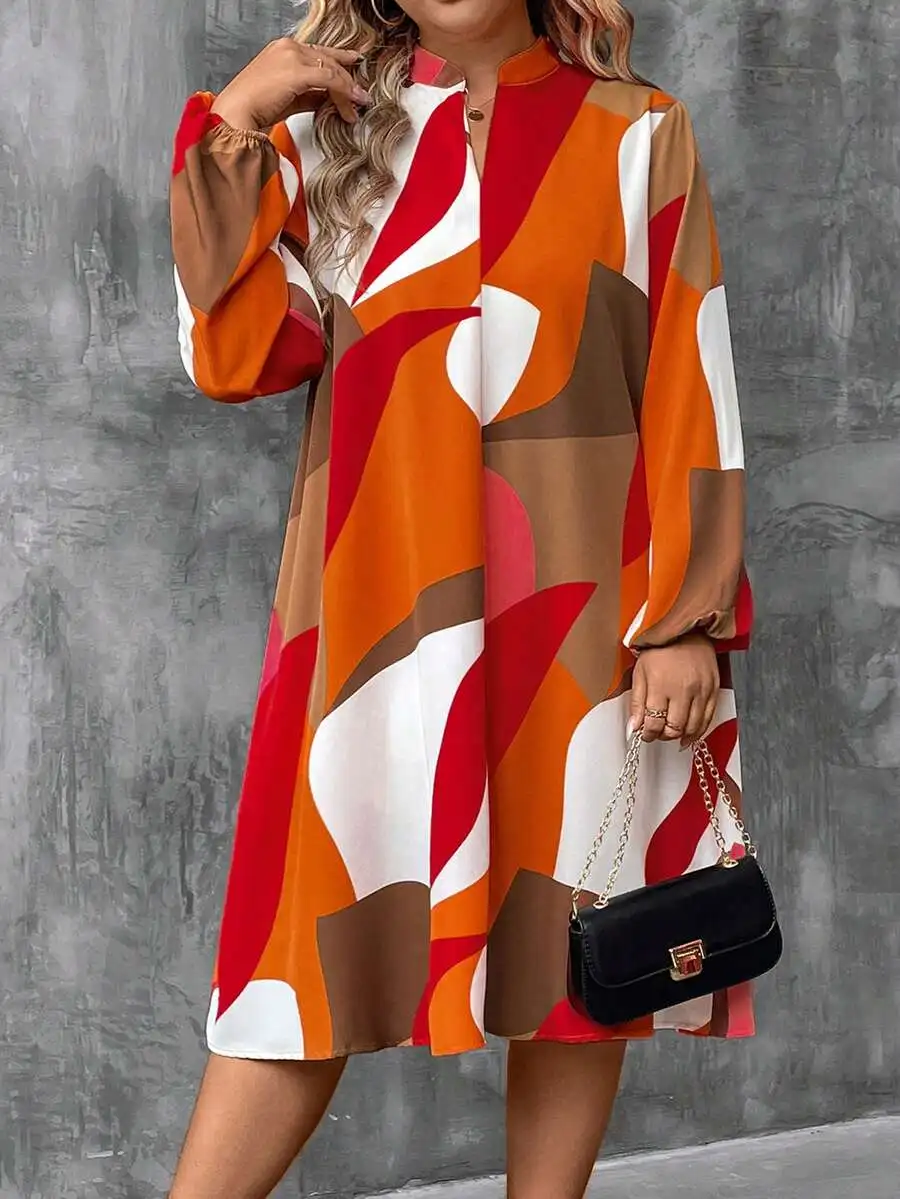 Женское платье А-силуэта с абстрактным принтом и длинными рукавами, свободного кроя, для повседневной носки летом и осенью
Женское платье А-силуэта с абстрактным принтом и длинными рукавами, свободного кроя, для повседневной носки летом и осенью