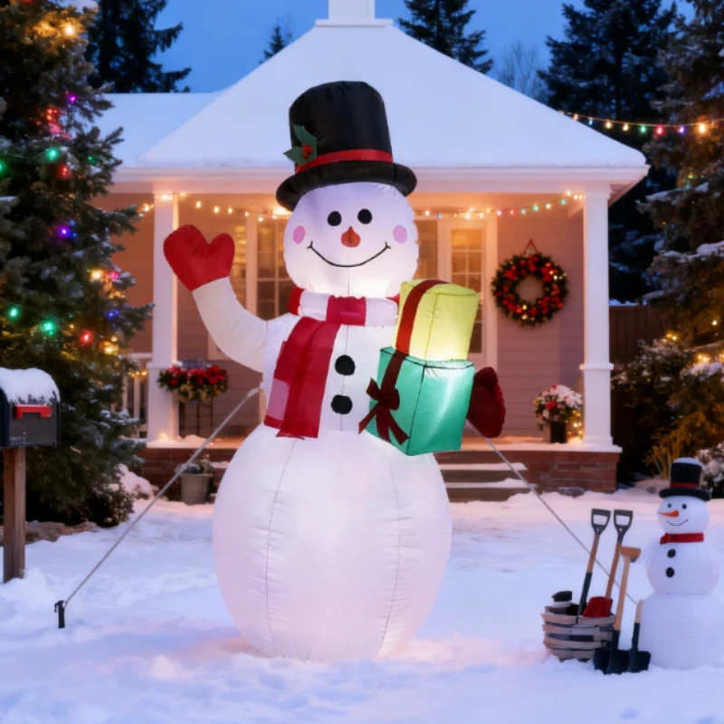 Giant Inflatable Snowman Decorations Snowman With Gift Box Airblown Christmas Outdoor Yard Garden Home Holiday Decorations
Giant Inflatable Snowman Decorations Snowman With Gift Box Airblown Christmas Outdoor Yard Garden Home Holiday Decorations
