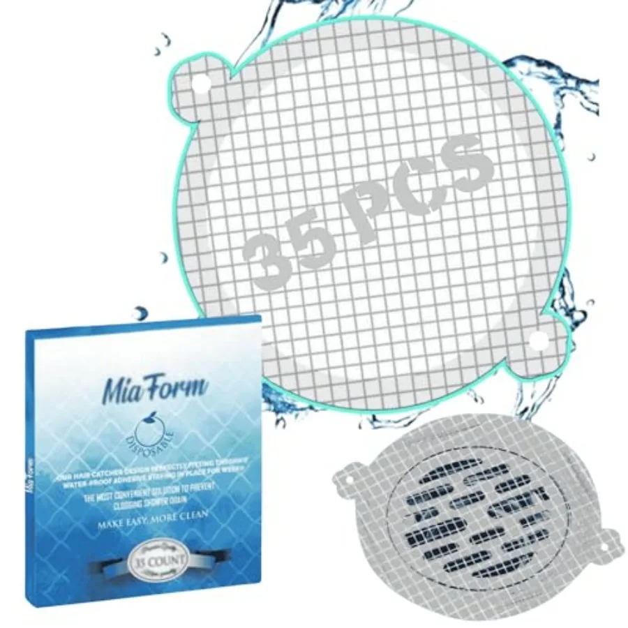Hair Catcher Shower Drain Disposable Mesh Stickers, 35 Pack
Hair Catcher Shower Drain Disposable Mesh Stickers, 35 Pack