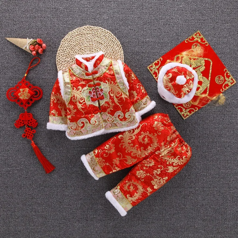 2023 New Chinese Traditional Children's Hanfu Boy and Girl New Year Tang Suit Thick Festive Costume Birthday Gift 3 Piece Suit
2023 New Chinese Traditional Children's Hanfu Boy and Girl New Year Tang Suit Thick Festive Costume Birthday Gift 3 Piece Suit