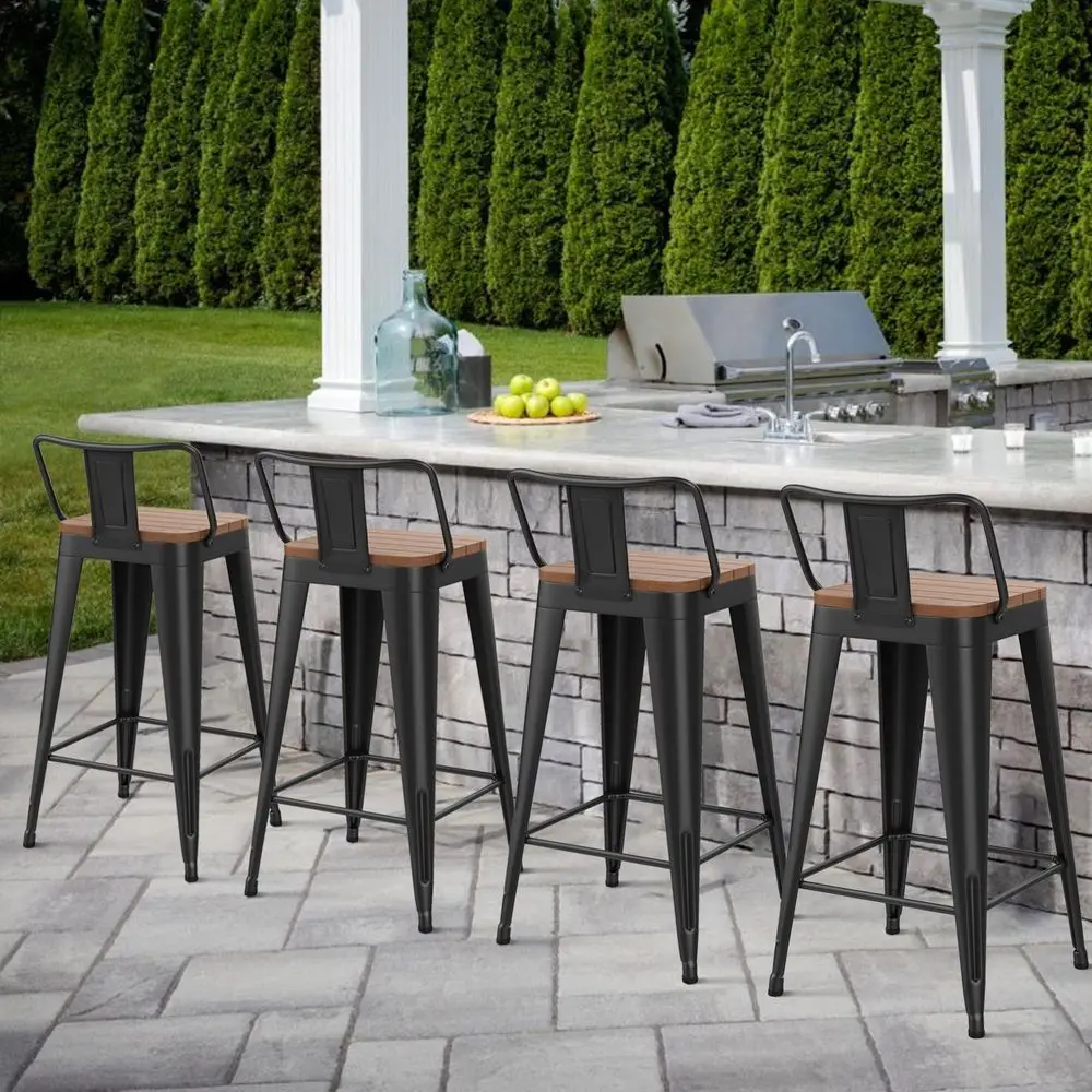 30 Outdoor Barstools Patio Stool Metal Bar Stools Set of 4 Counter Height Barstools with Wood Plastic Seat Industrial Bar Chair
30 Outdoor Barstools Patio Stool Metal Bar Stools Set of 4 Counter Height Barstools with Wood Plastic Seat Industrial Bar Chair