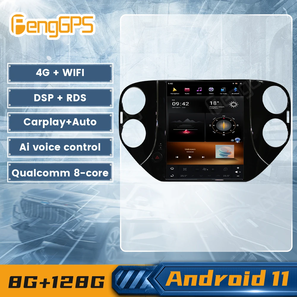 G6 System Android11 Car Radio Tesla Vertical Screen For Volkswagen Tiguan 2010-2016 Auto Audio Player Wireless Carplay GPS Navi
G6 System Android11 Car Radio Tesla Vertical Screen For Volkswagen Tiguan 2010-2016 Auto Audio Player Wireless Carplay GPS Navi