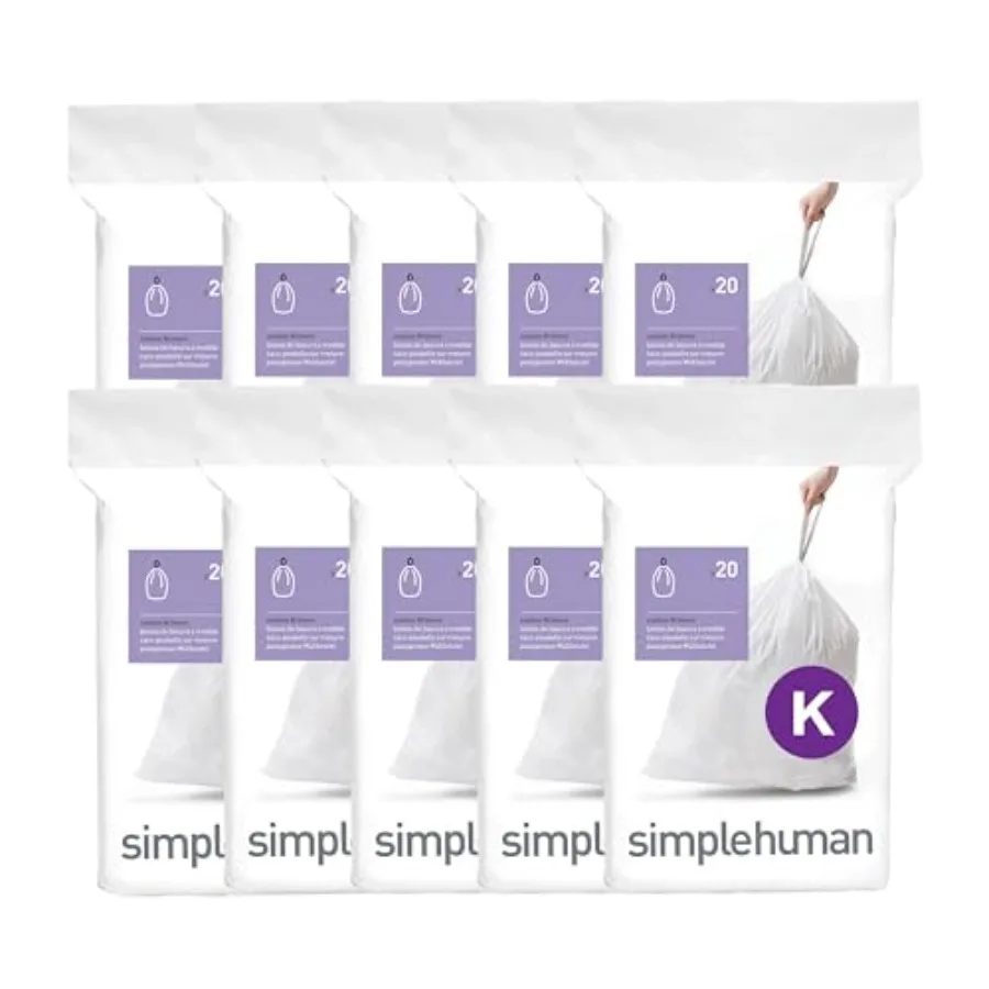 Code K 200 Count Dispenser Pack Custom Fit Liners Drawstring Trash Bags 35-45 Liter/ 9-12 Gallon White
Code K 200 Count Dispenser Pack Custom Fit Liners Drawstring Trash Bags 35-45 Liter/ 9-12 Gallon White
