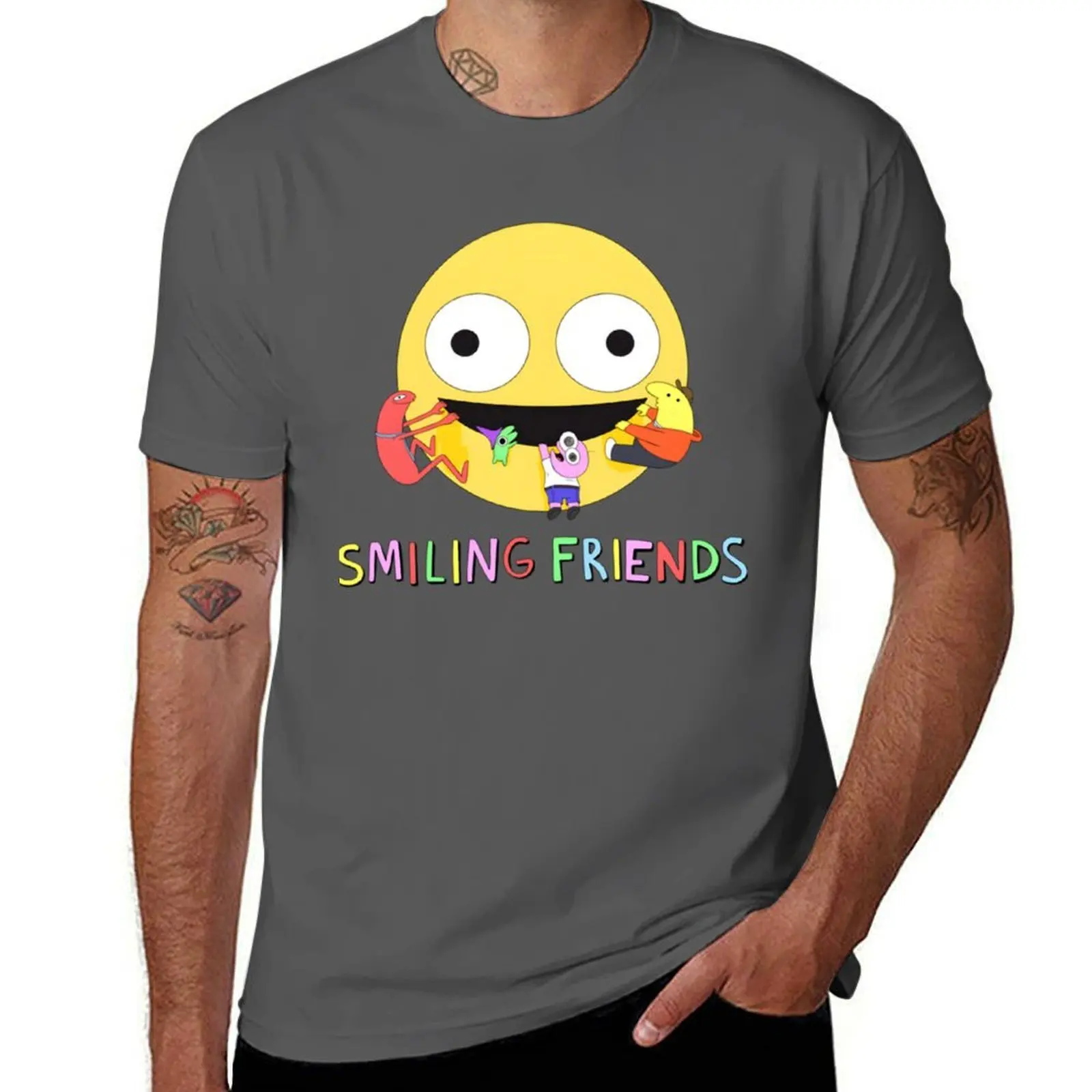 Smiling Friends T-Shirt t shirt personalised g man t shirts for men T-Shirt
Smiling Friends T-Shirt t shirt personalised g man t shirts for men T-Shirt