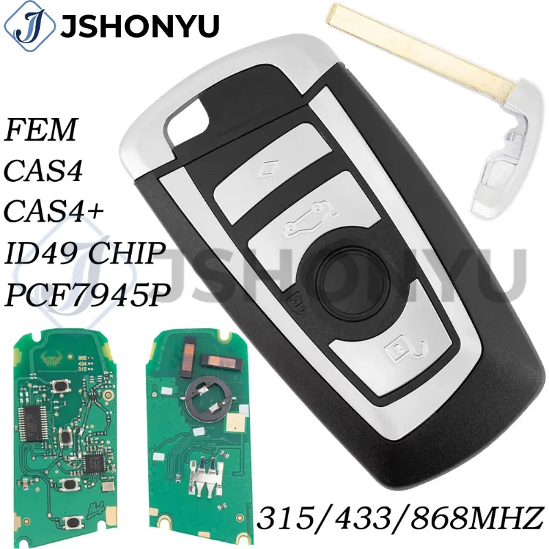 JsHonYu CAS4 CAS4+ FEM ID49 PCF7945P Chip 315MHz 433MHz 868MHz Smart Remote Key for BMW F Chassis 1 3 5 7 X5 Fob
JsHonYu CAS4 CAS4+ FEM ID49 PCF7945P Chip 315MHz 433MHz 868MHz Smart Remote Key for BMW F Chassis 1 3 5 7 X5 Fob