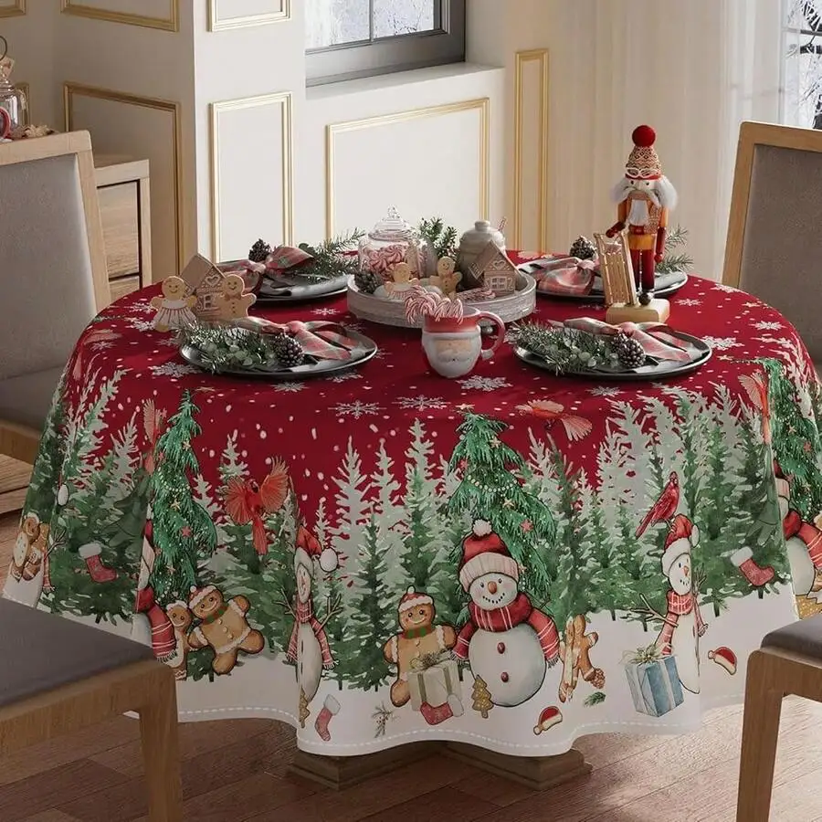 Christmas Snowman Gingerbread Tree Winter Tablecloth Rectangular Washable Indoor Dining Home Party Decor 52x70 Inch
Christmas Snowman Gingerbread Tree Winter Tablecloth Rectangular Washable Indoor Dining Home Party Decor 52x70 Inch