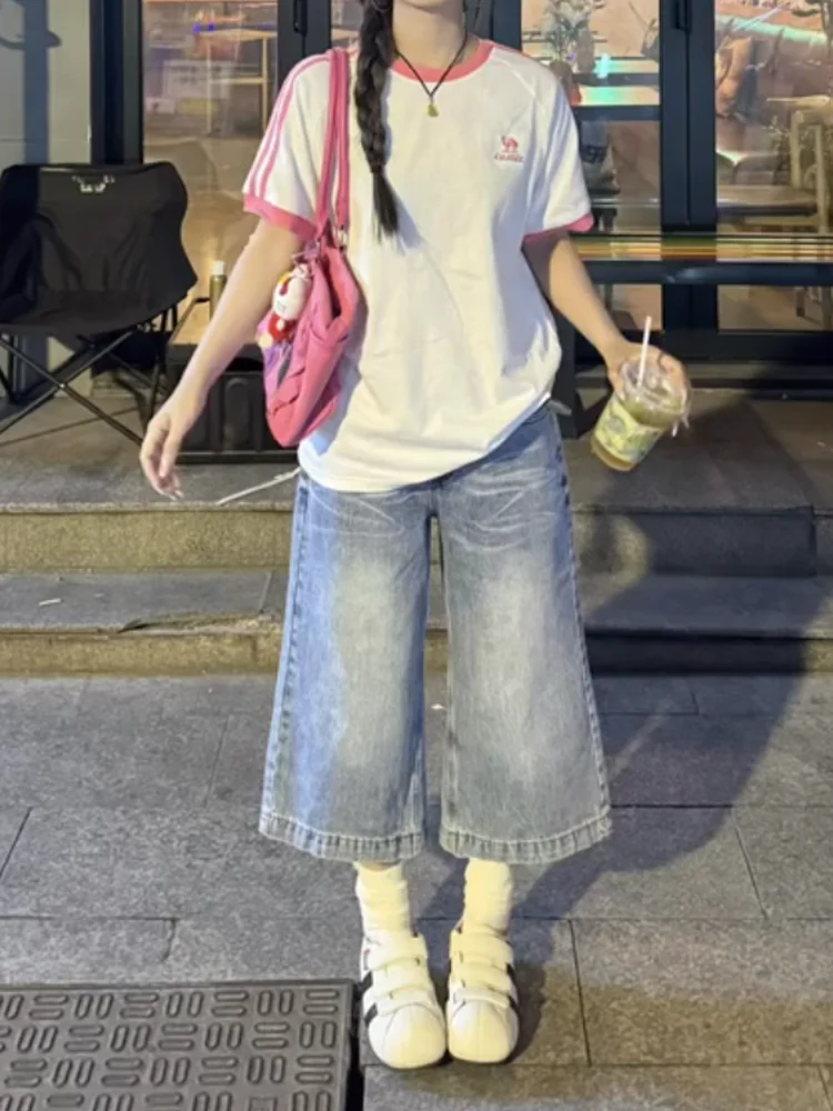 Sweet Cool Spicy Washed American Denim Seven-Foot Pants Women Summer Loose Slim Wide-Leg Mid-Design Short Shorts
Sweet Cool Spicy Washed American Denim Seven-Foot Pants Women Summer Loose Slim Wide-Leg Mid-Design Short Shorts