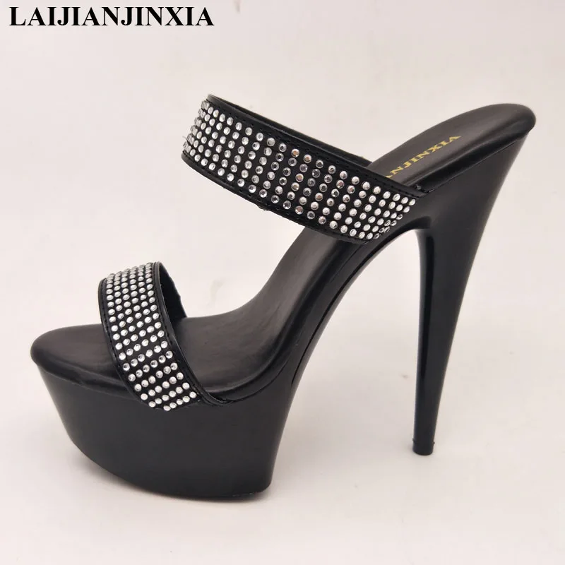 LAIJIANJINXIA New 15CM/6inches Pvc Upper Model Sexy Exotic High Heel Platform Party Women Slippers Pole Dance Shoes H105
LAIJIANJINXIA New 15CM/6inches Pvc Upper Model Sexy Exotic High Heel Platform Party Women Slippers Pole Dance Shoes H105