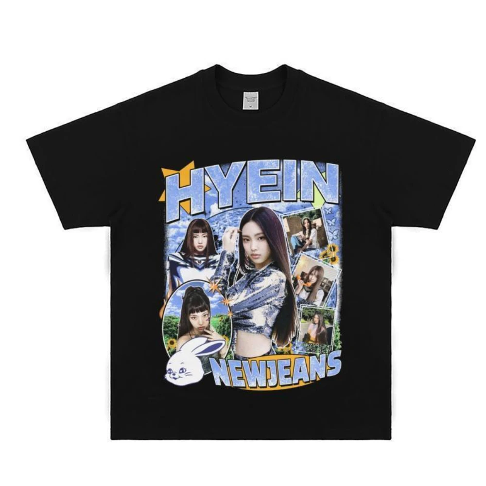 NewJeanse Korean Girl Group Printed Short-sleeved Haerin Hanni Minji HyeinT T-shirts for Men and Women in American Style
NewJeanse Korean Girl Group Printed Short-sleeved Haerin Hanni Minji HyeinT T-shirts for Men and Women in American Style