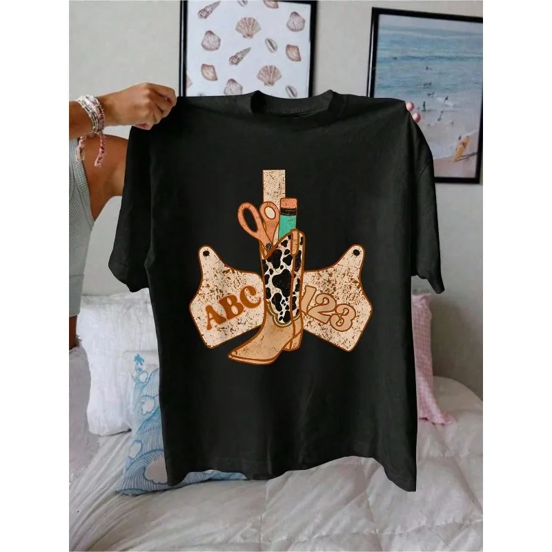 Western Teacher T Shirt ABC 123 Cowgirl Boot Graphic Tee Back To School Gift For Women Preschool Kindergarten Top
Western Teacher T Shirt ABC 123 Cowgirl Boot Graphic Tee Back To School Gift For Women Preschool Kindergarten Top