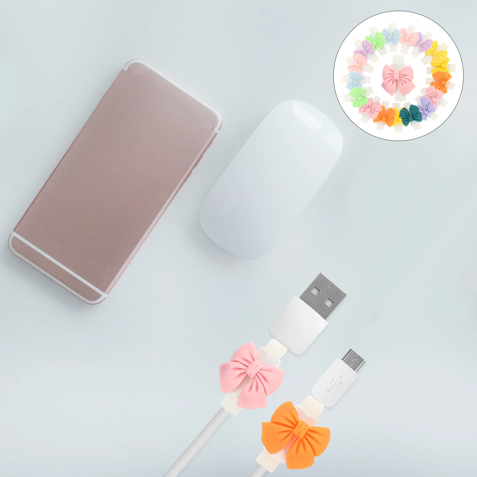 Creative Bowknot Cable Protectors Cartoon Data Cable Protective Cover Mixed Color Reusable Durable Line Organizer
Creative Bowknot Cable Protectors Cartoon Data Cable Protective Cover Mixed Color Reusable Durable Line Organizer