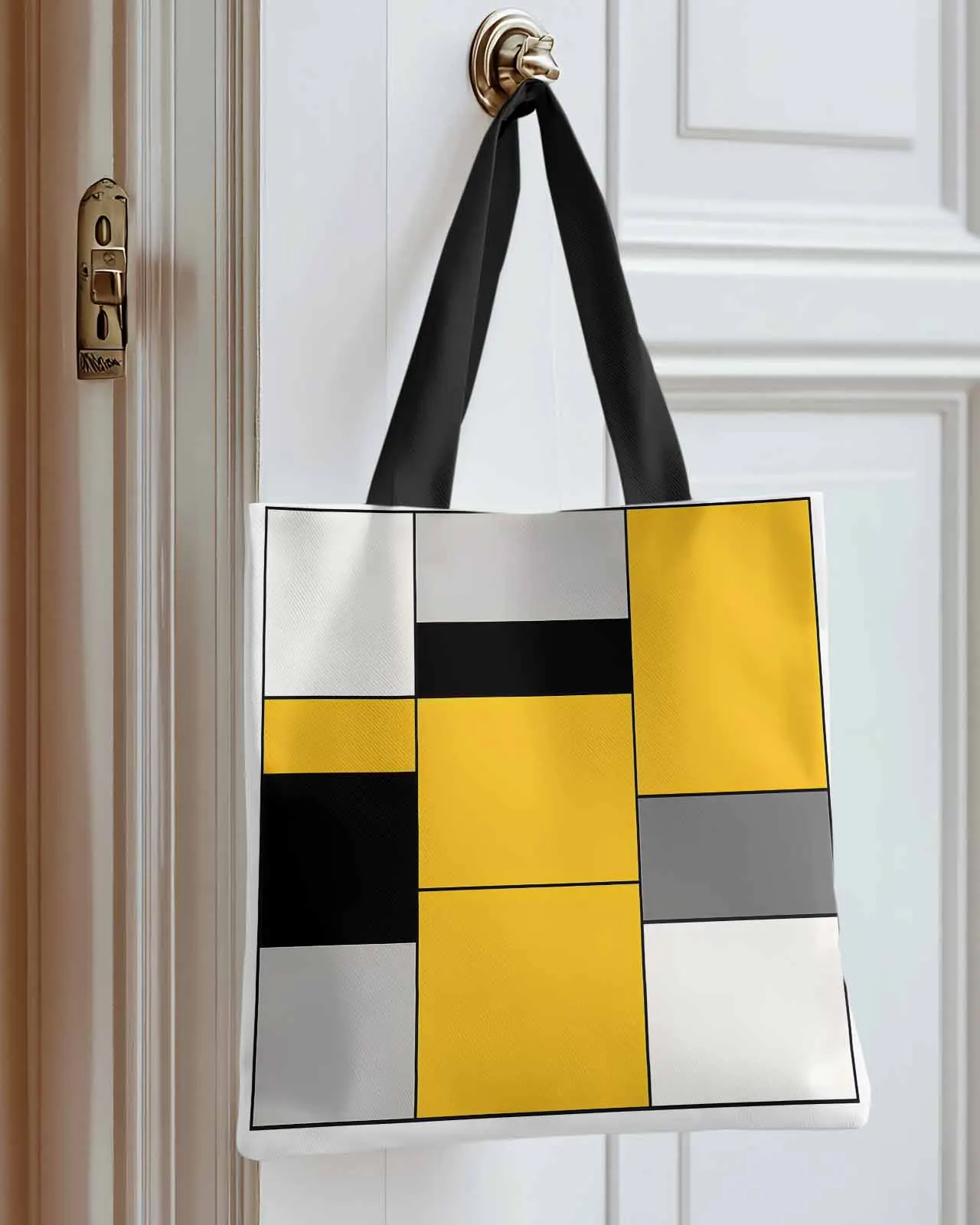 Retro Yellow Patchwork Art Canvas Bag Handbag Oxford Cloth Eco Shopping Storage Bag for Home Use
Retro Yellow Patchwork Art Canvas Bag Handbag Oxford Cloth Eco Shopping Storage Bag for Home Use