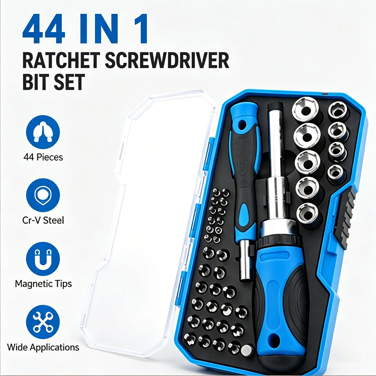 【2026 New】44 In1 Precision Screwdriver Set 12+20 Bits 1/4" Ratchet Handle Extension Bar 9 Hex Sockets for Phone Watch PC Repair
【2026 New】44 In1 Precision Screwdriver Set 12+20 Bits 1/4" Ratchet Handle Extension Bar 9 Hex Sockets for Phone Watch PC Repair