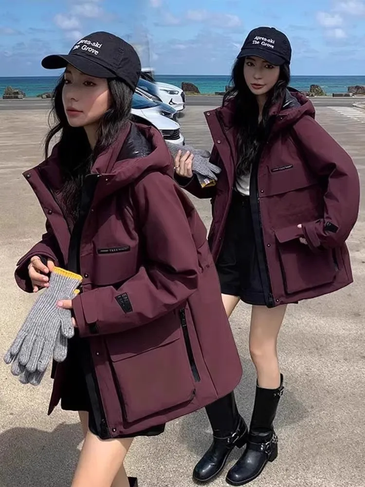 Women's Parka Coat Thickened Warm Cotton Jacket Winter New Style Waist-Cinching Hooded Outerwear Korean Style Commute Fashion
Women's Parka Coat Thickened Warm Cotton Jacket Winter New Style Waist-Cinching Hooded Outerwear Korean Style Commute Fashion