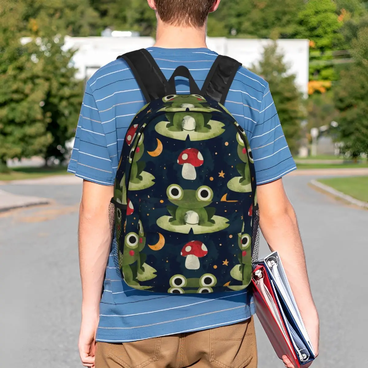 Cute Cartoon Frog And Star Pattern Backpack Student BookBag Children School Bag Computer Shoulder Bags for Men Women
Cute Cartoon Frog And Star Pattern Backpack Student BookBag Children School Bag Computer Shoulder Bags for Men Women