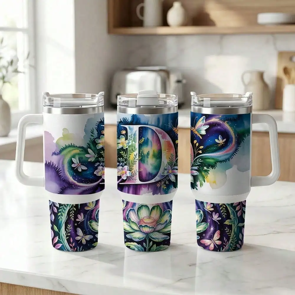 1 Pc 40oz Insulated Car Cup, Stainless Steel Vacuum Tumbler With Handle And Straw,Letters And Flowers Design, Portable Travel Water Bottle For Women, Ideal Birthday Gift For Friends And Family, Outdoor Sports Daily Hydration
1 Pc 40oz Insulated Car Cup, Stainless Steel Vacuum Tumbler With Handle And Straw,Letters And Flowers Design, Portable Travel Water Bottle For Women, Ideal Birthday Gift For Friends And Family, Outdoor Sports Daily Hydration