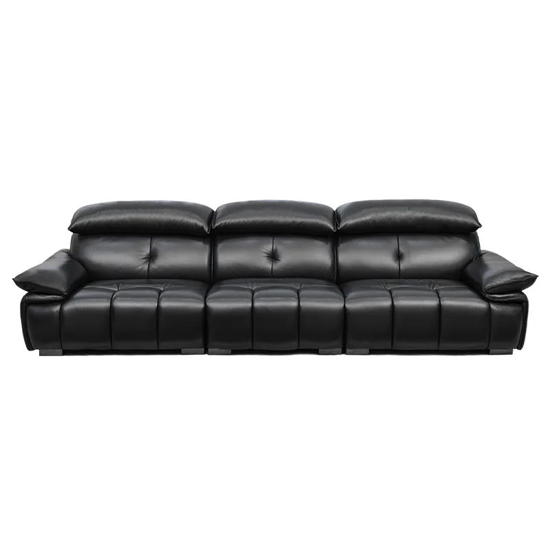Italian minimalist light luxury leather art sofa new high-end straight row combination living room three-seat black leather sofa
Italian minimalist light luxury leather art sofa new high-end straight row combination living room three-seat black leather sofa
