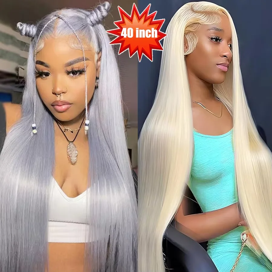 613 Blonde Silver Gray 13x6 HD Human Hair Lace Front Wig Pre pluck Transparent Brazilian Lace Frontal Wig For Women 30 40 inches
613 Blonde Silver Gray 13x6 HD Human Hair Lace Front Wig Pre pluck Transparent Brazilian Lace Frontal Wig For Women 30 40 inches