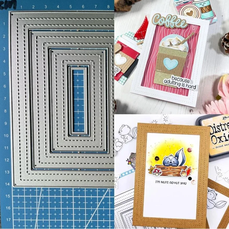 Metal Cutting Dies Stitched Frame Scrapbooking DIY Embossing Card Crafts Stencil
Metal Cutting Dies Stitched Frame Scrapbooking DIY Embossing Card Crafts Stencil