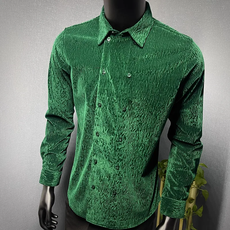 Long-sleeved Lapel Collared Corduroy Shirt for Men Business, Social, Dance and Party Wear Double-breasted Dress Tops
Long-sleeved Lapel Collared Corduroy Shirt for Men Business, Social, Dance and Party Wear Double-breasted Dress Tops