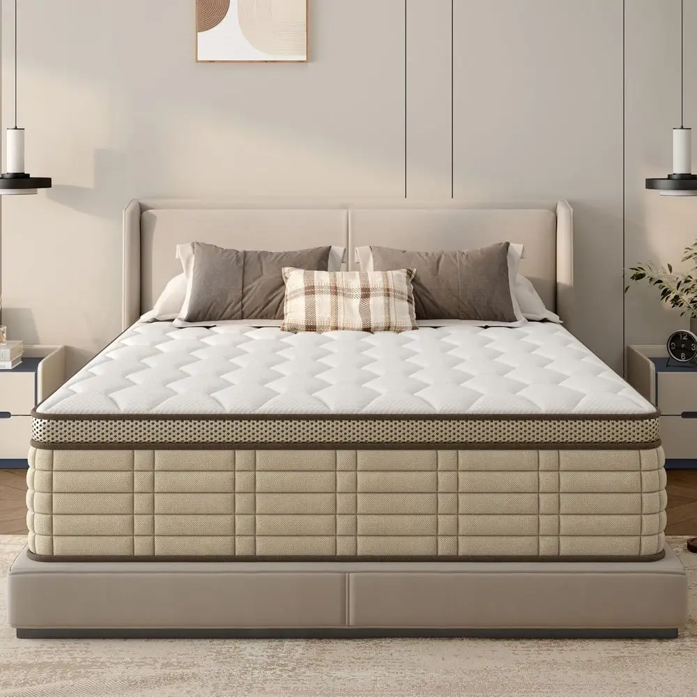 12 Inch Hybrid Mattress in Box with Memory Foam, Ergonomic Cooling, Strong Edge Support, Medium Firm
12 Inch Hybrid Mattress in Box with Memory Foam, Ergonomic Cooling, Strong Edge Support, Medium Firm