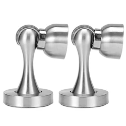 2 Set Stainless Steel Strong Magnetic Door Stop Floor Wall Suction Door Stopper Hardware 2 Set Stainless Steel Strong Magnetic Door Stop Floor Wall Suction Door Stopper Hardware