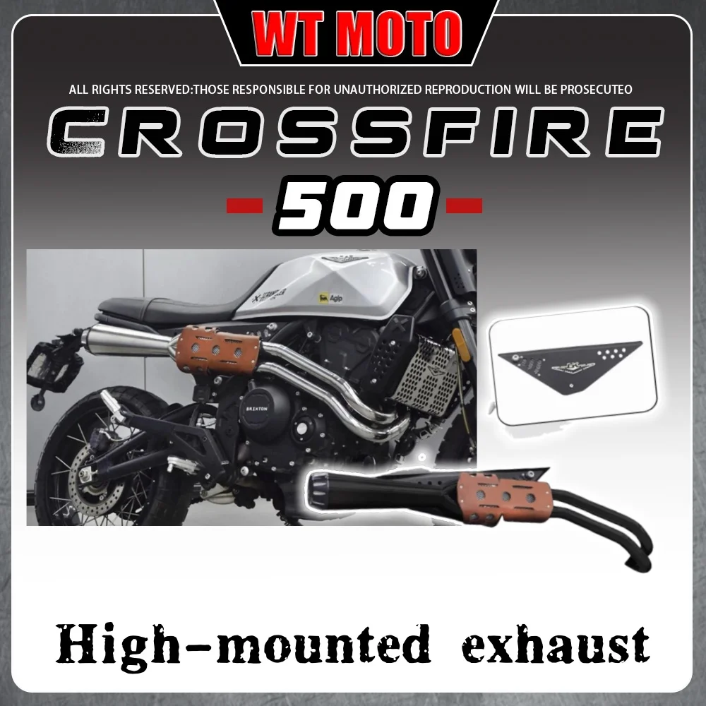 GK500 right-side high-mounted exhaust pipe, BRIXTON CSFIRE 500 full exhaust system with deep, resonant sound.
GK500 right-side high-mounted exhaust pipe, BRIXTON CSFIRE 500 full exhaust system with deep, resonant sound.