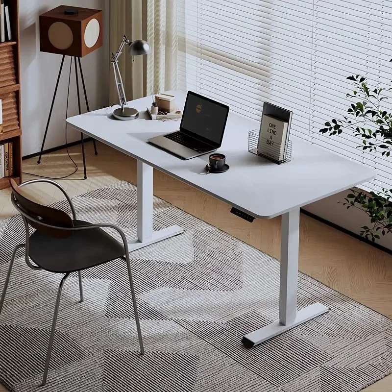 Single motor 130CM electric desk, height adjustable, fabric white standing desk
Single motor 130CM electric desk, height adjustable, fabric white standing desk