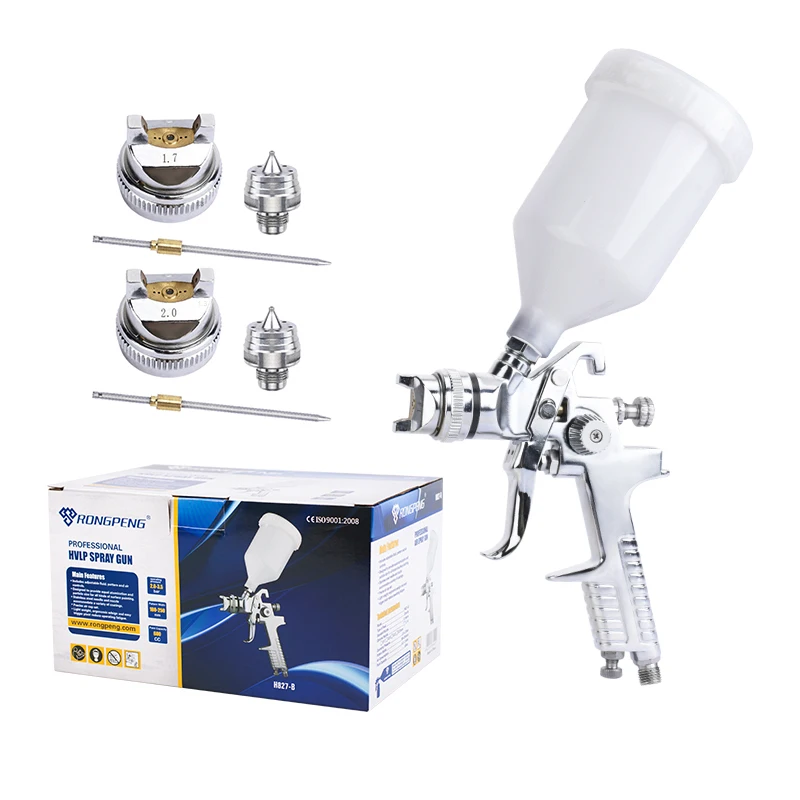 RONGPENG H827 Air Paint Spray Gun HVLP 1.4/1.7/2.0mm Nozzle Pneumatic Air Brush For Primer Finish Coat Car Painting Washing
RONGPENG H827 Air Paint Spray Gun HVLP 1.4/1.7/2.0mm Nozzle Pneumatic Air Brush For Primer Finish Coat Car Painting Washing