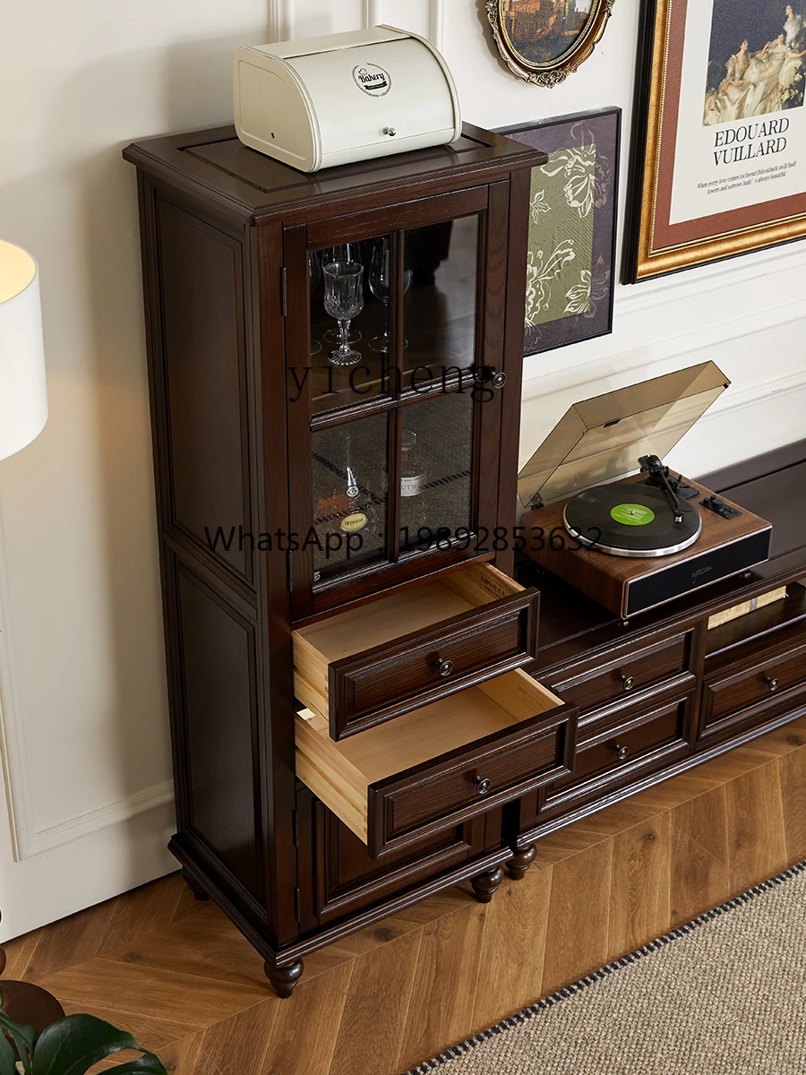 Solid Wood Single Door Wine Cabinet Living Room Locker Storage Cabinet Ash Wood Furniture
Solid Wood Single Door Wine Cabinet Living Room Locker Storage Cabinet Ash Wood Furniture