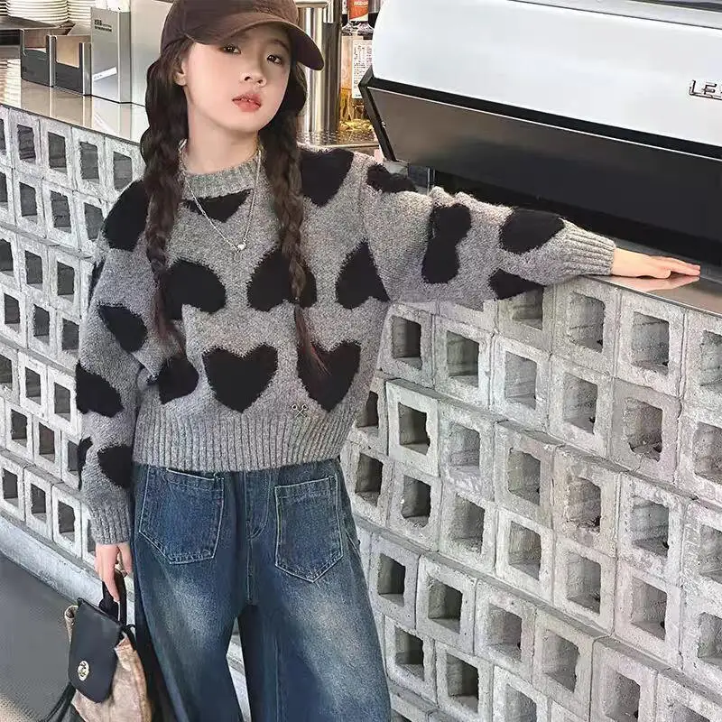 Осенний свитер для девочек, весенний пуловер, топы, трикотаж с длинными рукавами и круглым вырезом, детская теплая кавайная модная новая повседневная одежда
Осенний свитер для девочек, весенний пуловер, топы, трикотаж с длинными рукавами и круглым вырезом, детская теплая кавайная модная новая повседневная одежда