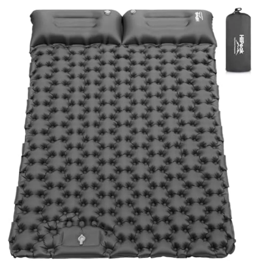 Double Sleeping Pad - Self Inflating 3" Extra-Thick for 2 Person with Pillow Built-in Feet Pump Inflatable Sleeping Mat for Bac
Double Sleeping Pad - Self Inflating 3" Extra-Thick for 2 Person with Pillow Built-in Feet Pump Inflatable Sleeping Mat for Bac