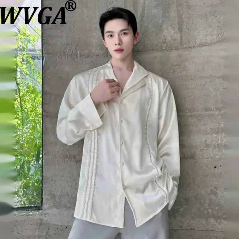 WVGA Spring Autumn New Man Light Luxury Pearl Trendy Satin Draped Fake Two-Piece Long Sleeve Shirts Niche Casual Tops Ins W23211
WVGA Spring Autumn New Man Light Luxury Pearl Trendy Satin Draped Fake Two-Piece Long Sleeve Shirts Niche Casual Tops Ins W23211