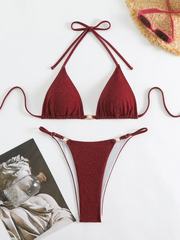Bikini Women Swimsuit 2025 New Solid Halter Bikinis Set Sexy Backless Swimwear Summer Two Piece Beach Wear Bathing Suit Female
Bikini Women Swimsuit 2025 New Solid Halter Bikinis Set Sexy Backless Swimwear Summer Two Piece Beach Wear Bathing Suit Female