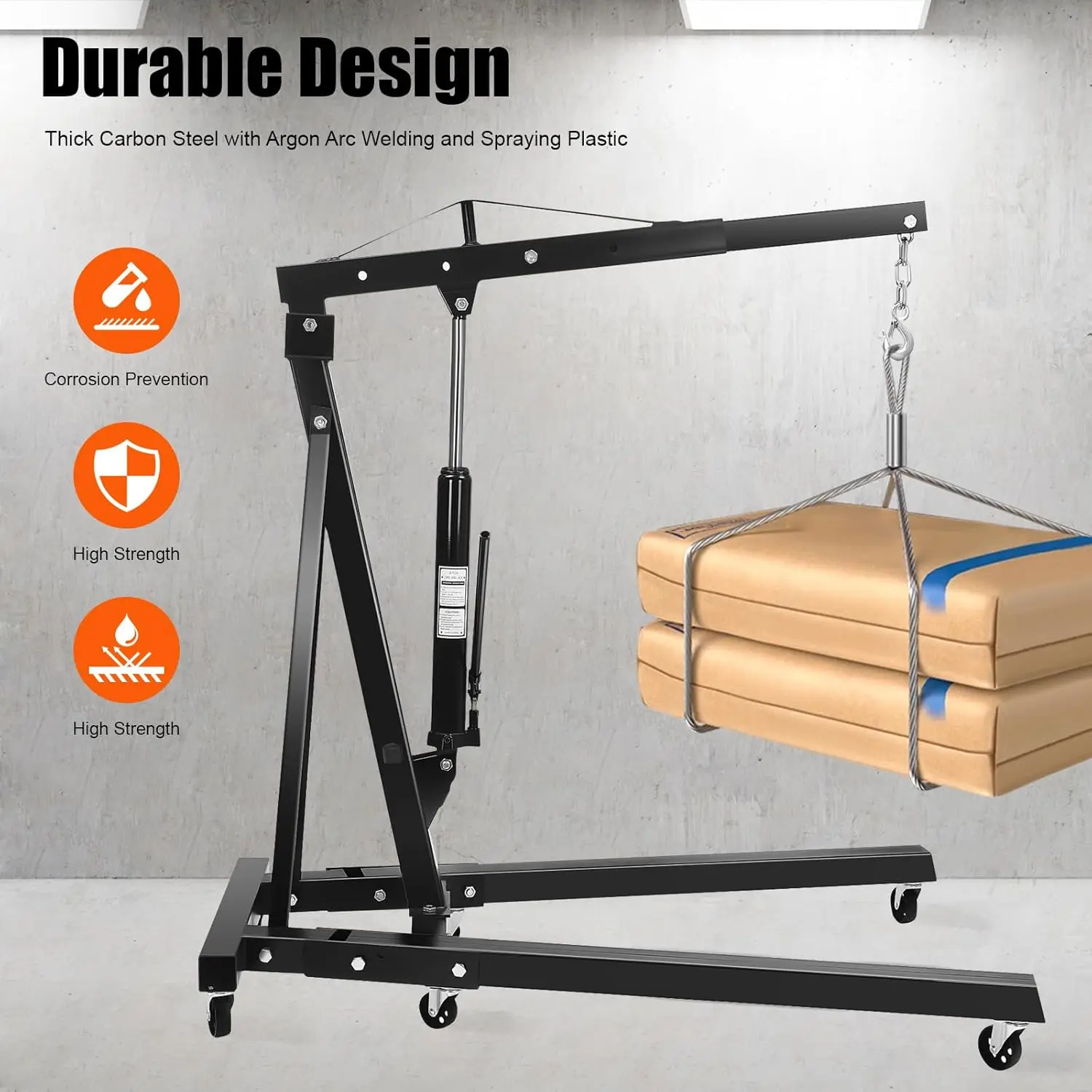 2 Ton Hydraulic Engine Hoist,Folding Engine Hoist,Cherry Picker Shop Crane Hoist Lift, Heavy Duty Carbon Steel(Black)Christmas
2 Ton Hydraulic Engine Hoist,Folding Engine Hoist,Cherry Picker Shop Crane Hoist Lift, Heavy Duty Carbon Steel(Black)Christmas