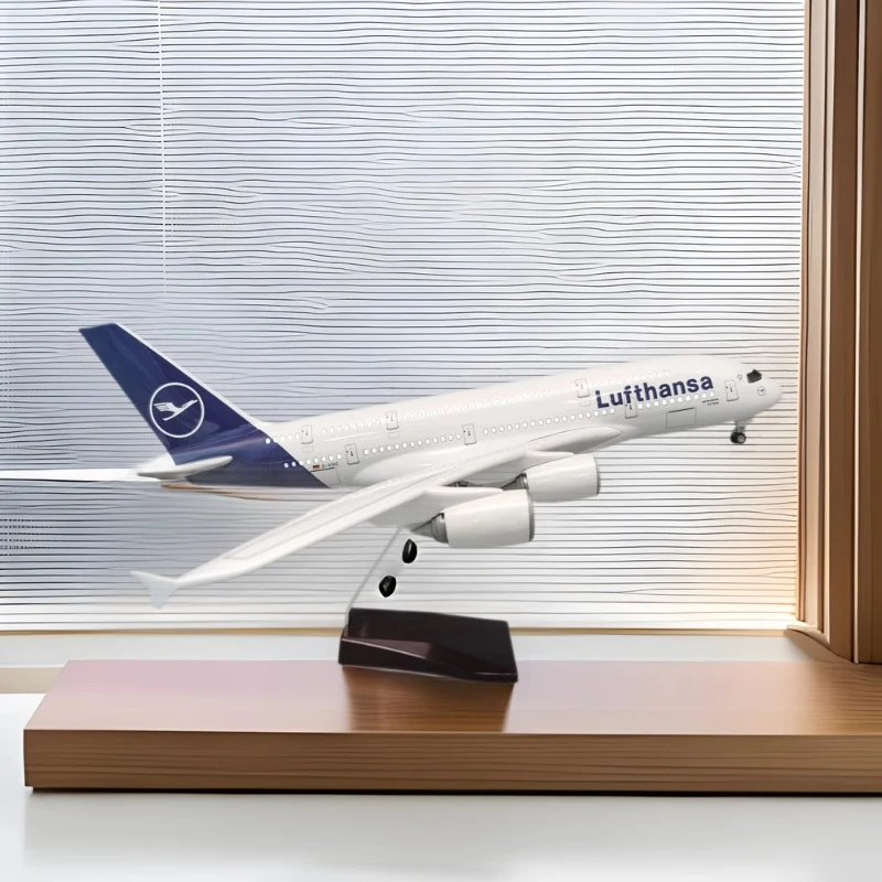 46cm 380 New Lufthansa A380 Plane Model Toys Airplane Model Aircraft 1/160 Scale Diecast Resin Airplanes Planes W Light Collecti
46cm 380 New Lufthansa A380 Plane Model Toys Airplane Model Aircraft 1/160 Scale Diecast Resin Airplanes Planes W Light Collecti